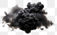 PNG Smoke explosion cloud black. 