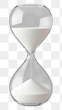 PNG An isolated transparent hourglass with white sand inside measurement minimalist passing.