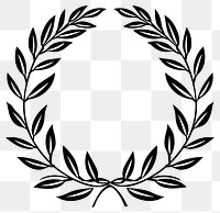 PNG Laurel wreath vector design black.