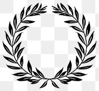 PNG Laurel wreath vector design black.