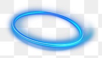 PNG Blue glowing ring light background effect.