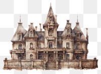 PNG Sculpture Gothic mansion architecture building castle.