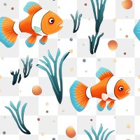 PNG Clownfish backgrounds pattern animal. 