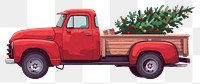 PNG Pick up truck with christmas tree transportation decoration vehicle.