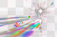 PNG Holographic lens flare background light refraction.