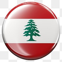 PNG Lebanon flag lebanon symbol badge.