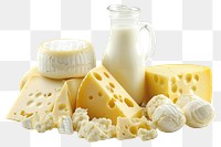 PNG Cheese and milk products background dairy white.