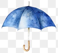 PNG Autumn blue umbrella illustration watercolor electronics.