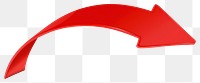 PNG Red simple curved arrow illustration symbol design.