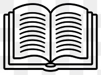 PNG Simple open book icon illustration reading white.