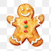 PNG Christmas Gingerbread Cookie gingerbread cookie illustration.