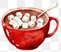 PNG Illustration marshmallows watercolor chocolate.