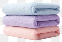 PNG Towel white background pastel colored lavender. 