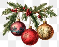 PNG Christmas tree decoration illustration decorations ornaments.