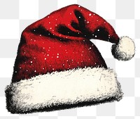 PNG Santa hat illustration white decoration.