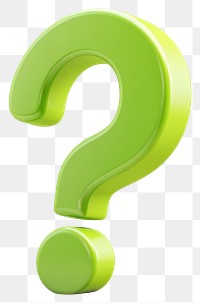 PNG Question mark green colors 3d question symbol question mark.