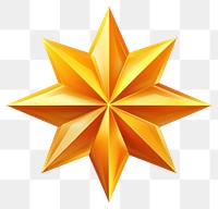 PNG A Gold six-pointed star vector bright eight-pointed.