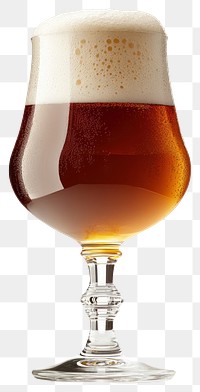 PNG Trappist ale glass beverage isolated.