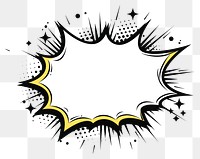 PNG Speech bubble in a comic style art illustration explosion.