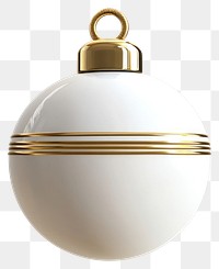 PNG White Gold Ornament christmas ornament festive.