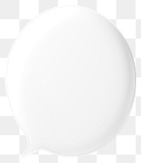 PNG Tall oval white illustration bubble.