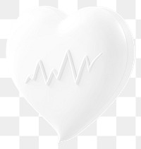 PNG Speech Bubble white illustration heartbeat.