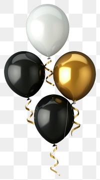 PNG Balloons floating celebration decoration black.