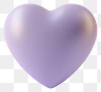 PNG 3D heart shape symbol purple simple.