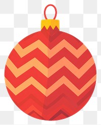 PNG Christmas ornament ball christmas pattern zigzag.