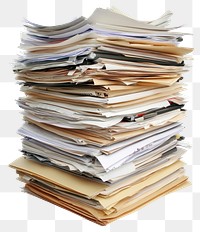 PNG Stack of papers and files documents administrative organization.