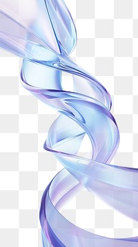 PNG 3d abstract wavy glass tube futuristic curves design.