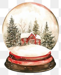 PNG Christmas snow globe illustration decoration wonderland.