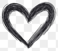 PNG Heart symbol black white.