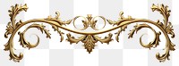 PNG Gothic ornament border gold graphics pattern embellishment.