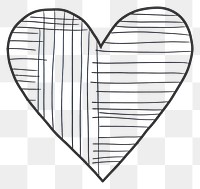 PNG Minimal illustration of heart drawing sketch lines.