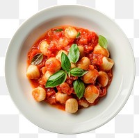 PNG Gnocchi with Tomato Sauce plate tomato food.