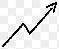 PNG Arrow graph symbol handwriting performance.