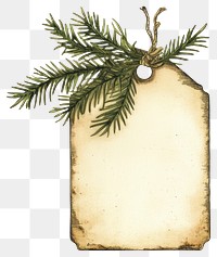 PNG Christmas label illustration vintage decoration.