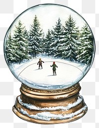 PNG A snow globe christmas art illustration.