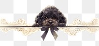 PNG Black dog illustration background border.