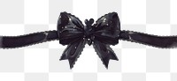 PNG Black heart ribbon tie black ribbon.