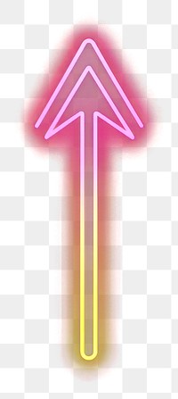 PNG Arrow light neon background.