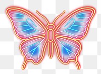 PNG Butterfly lights neon illustration.