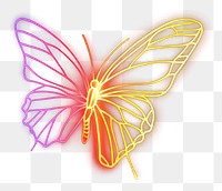 PNG Butterfly 1 wing illustration glowing light.