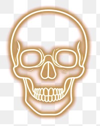 PNG Skull neon illustration background.