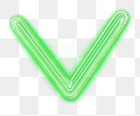 PNG Neon illustration checkmark glowing.