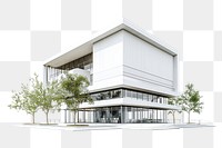 PNG Modern architecture design building white background headquarters.