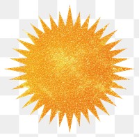 PNG Orange sun icon shape gold 