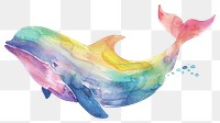 PNG Rainbow illustration watercolor animal.