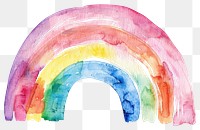 PNG Rainbow illustration watercolor art.